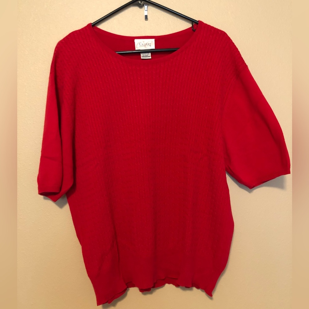 Career Essentials Red Sweater Shirt XL